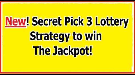 Secret Pick 3 Lottery Strategy .